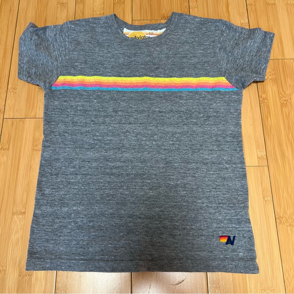 Aviator Nation kids rainbow stripe t-shirt 🌈